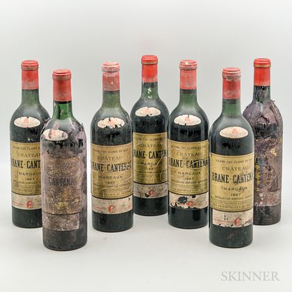 Chateau Brane Cantenac 1967, 7 bottles 