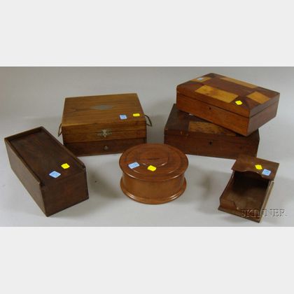 Six Assorted Wooden Boxes