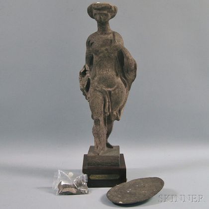 Terracotta Sculpture of a Standing Female Warrior