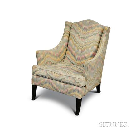 French Flame-stitch-upholstered Armchair