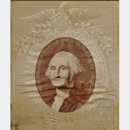 Washington, George (1732-1799) Woven Jacquard Silk Portrait.