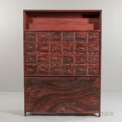 Grain-painted Apothecary Cabinet
