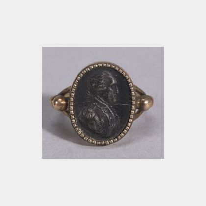 Early George Washington Memento Mori Gold Ring