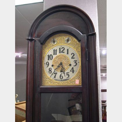 Waterbury Clock Co. Mahogany Tall Case Clock