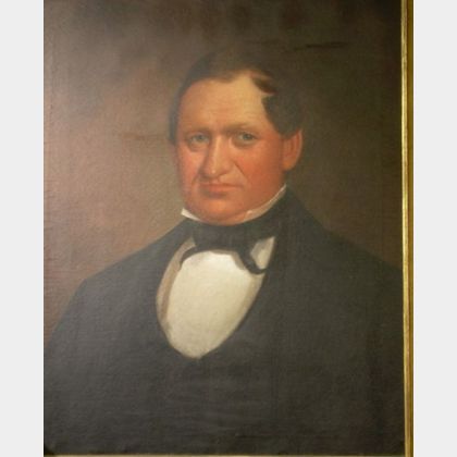 Framed 19th Century American School Oil on Canvas Portrait