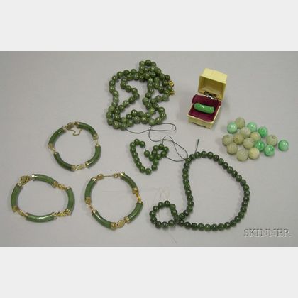 Small Group of Jade Beads and Jewelry