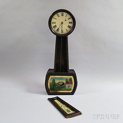 Grain-painted Patent Timepiece or "Banjo" Clock