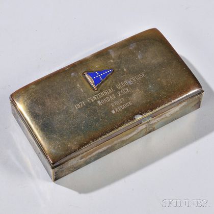 Silver-plated Centennial Club Presentation Cigarette Box