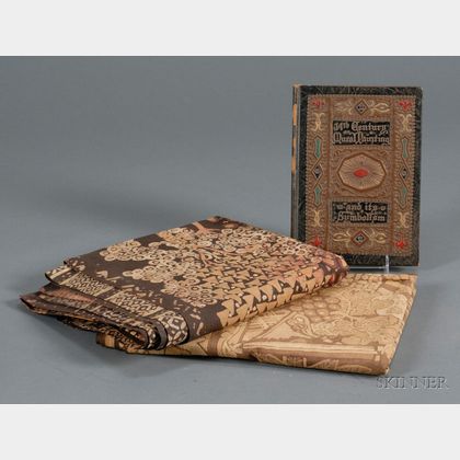 Two Batik Panels and a Related Embossed Leather-bound and Illuminated Book
