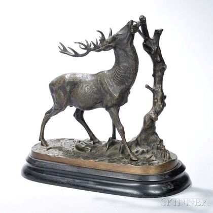 After Pierre-Jules Mêne (French, 1810-1879) Bronze Figure of a Deer