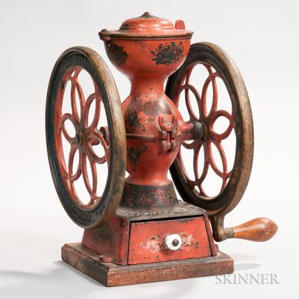 Enterprise Manufacturing Company Paint-decorated Cast Iron Coffee Mill