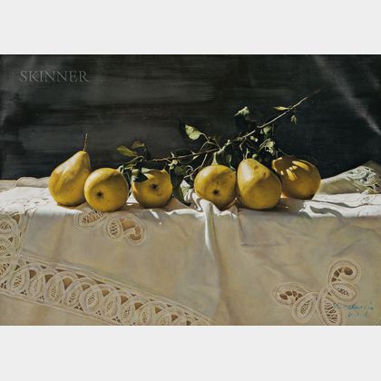Yingzhao Liu (Chinese, b. 1956) Still Life with Pears