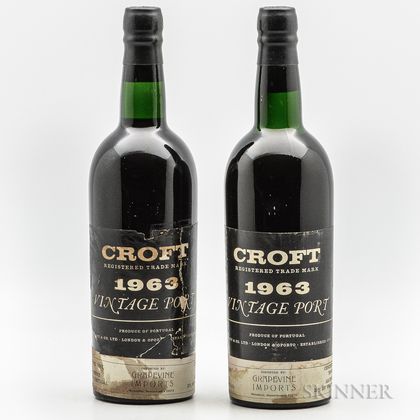 Croft Vintage Port 1963, 2 bottles 