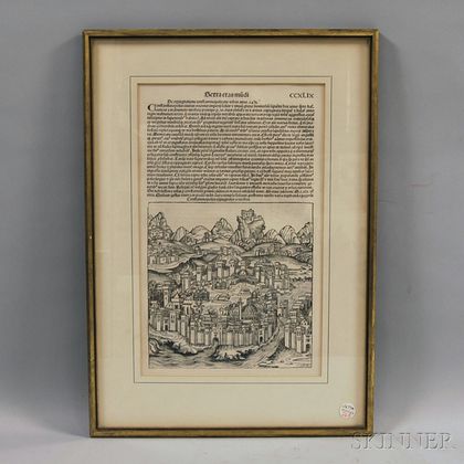 Single Framed Leaf from the Nuremberg Chronicle
