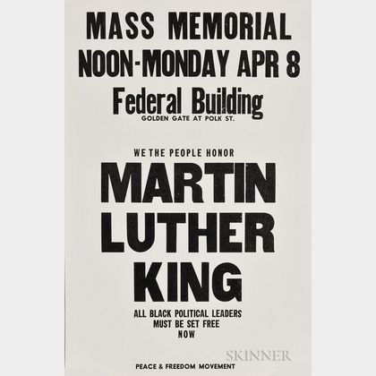 Martin Luther King, Jr., Mass Memorial Broadside