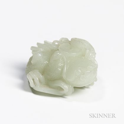 Nephrite Jade Carving of a Three-legged Money Toad