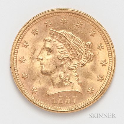 1857 $2.50 Liberty Head Gold Coin