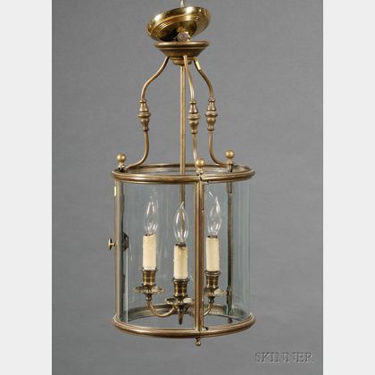 Federal-style Brass Hall Lantern