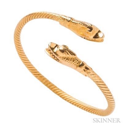 High-karat Gold Snake Bracelet