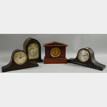 Four Assorted Mantel Clocks