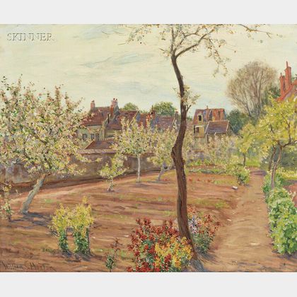 William Samuel Horton (French/American, 1865-1936) Cottage Garden in Spring