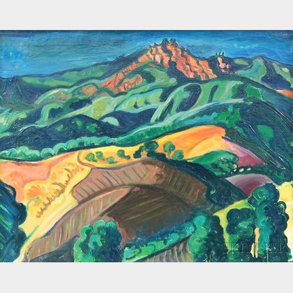 Warren A. Newcombe (American, 1894-1960) Santa Barbara Landscape.