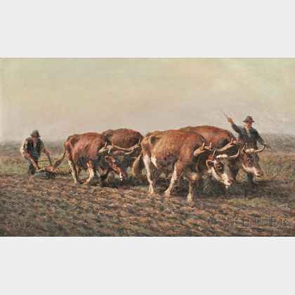 George A. Hays (American, 1854-1945) Ploughing