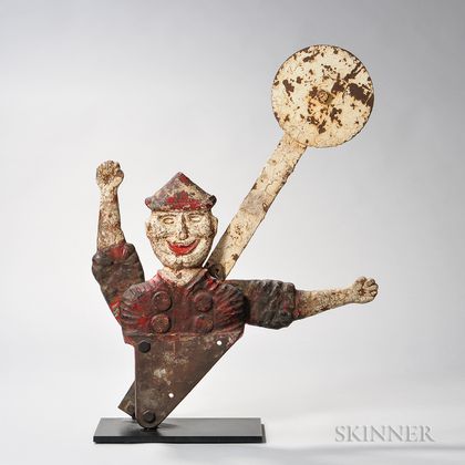 Cast Iron Painted Clown Shooting Gallery Target