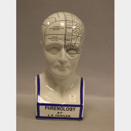 Replica Fowler Phrenology Bust