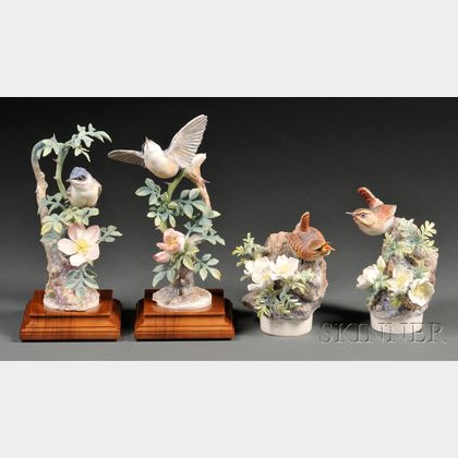 Two Pairs of Dorothy Doughty for Royal Worcester Bone China Birds