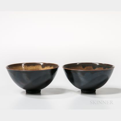 Two Black-glazed Bowls