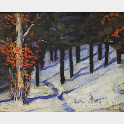 Harold Saxton Burr (American, 1889-1973) Winter Woods