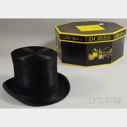 Men's Dobbs Black Fur Top Hat in Original Box