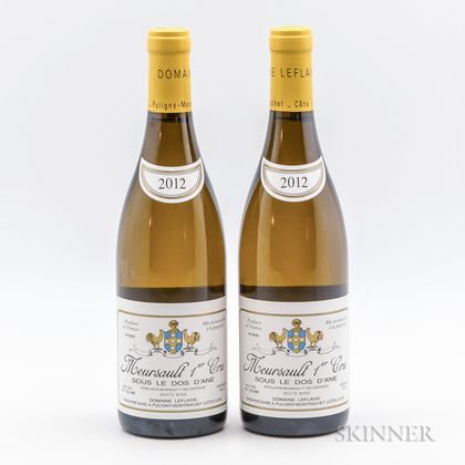 Leflaive Meursault Sous Le Dos dAne 2012, 2 bottles 