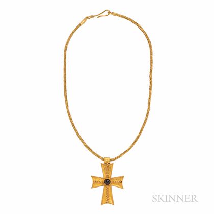 Gold Cross and Chain