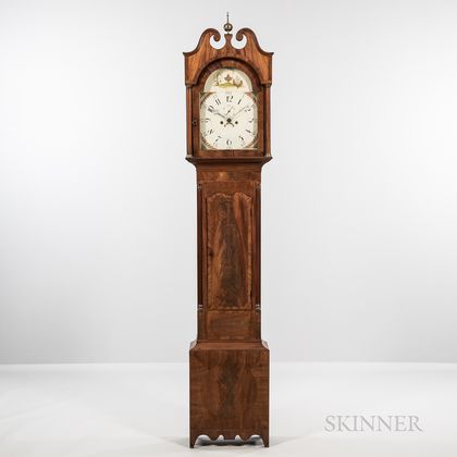 Mid-Atlantic Mahogany Veneered Tall Clock