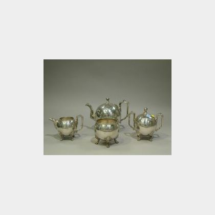 Four-Piece Reed & Barton Silver Plated Tea Set. 