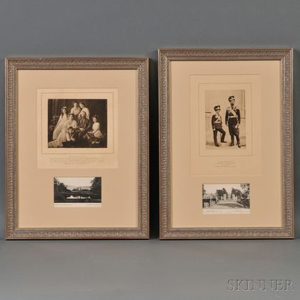 Two Framed Photogravures of the Russian Imperial Family