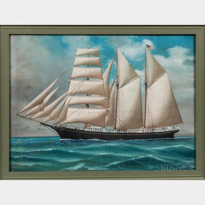 American School, 19th Century Portrait of the Sailing Ship Mabel I Meyers