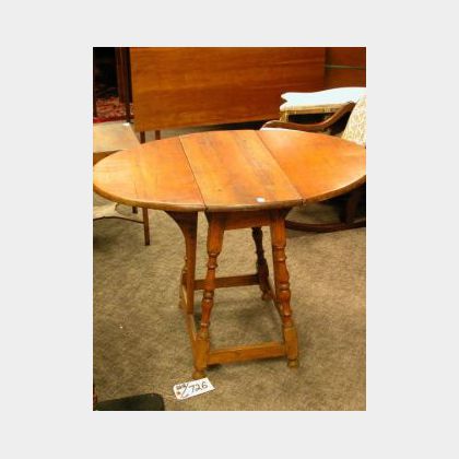 William & Mary Style Maple Butterfly Drop-leaf Table. 