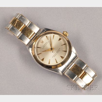 Stainless Steel and 14kt Gold Wristwatch, Rolex
