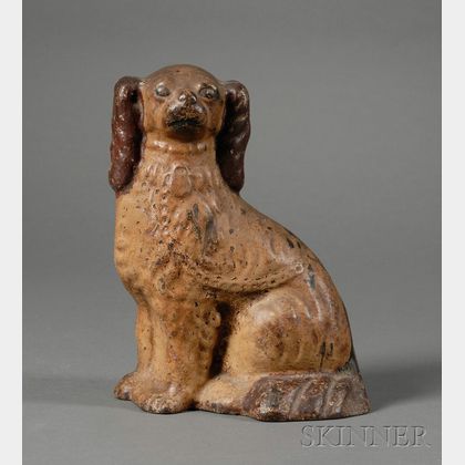 Painted Cast Iron King Charles Spaniel Doorstop