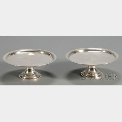Pair of Richard Dimes Sterling Tazza
