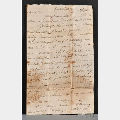 Fitch, John IV (1756-1807) Revolutionary War Letters and Family Archive: