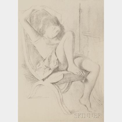 Balthus (French, 1908-2001) Fillette endormie
