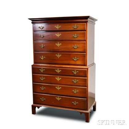 Chippendale-style Mahogany Chest-on-chest