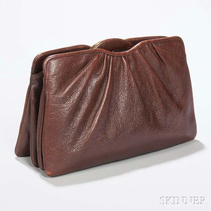 Judith Leiber Brown Leather Handbag