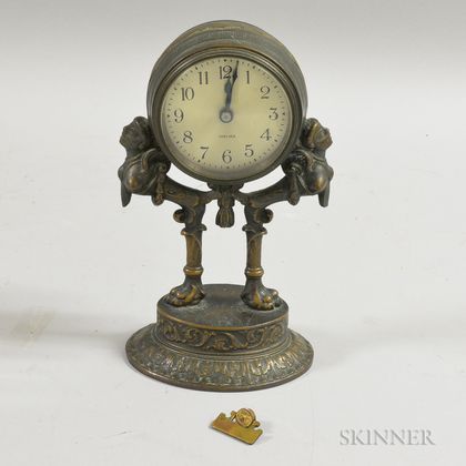 Chelsea Bronze Figural Mantel Clock