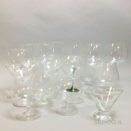 NCV Approximately Forty-one Pieces of Modern Glass Stemware