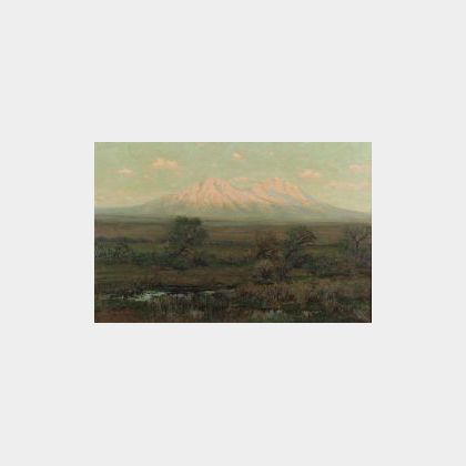 Charles Partridge Adams (American, 1858-1942) Desert Mountains, Sunset